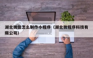 临清湖北微信怎么制作小程序（湖北微程序科技有限公司）